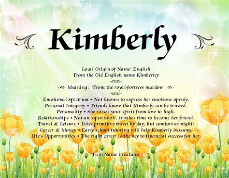 Kimberly : Meaning and Origin of First Name